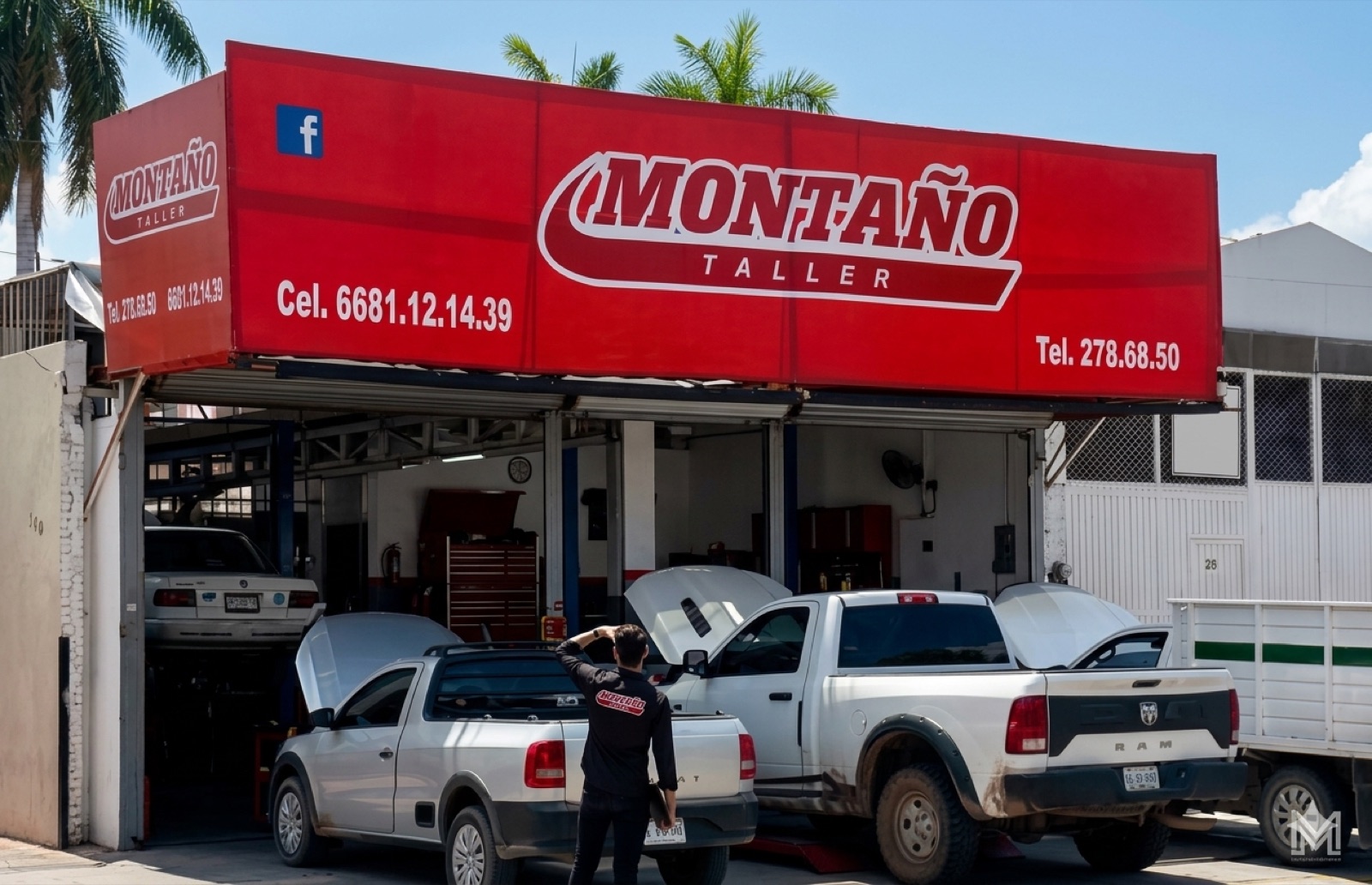 Fachada del Taller Montaño en el centro de Los Mochis